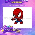 Free Swinging Pose Free Red Blue Spiderman Free SVG 2 - Instant Download