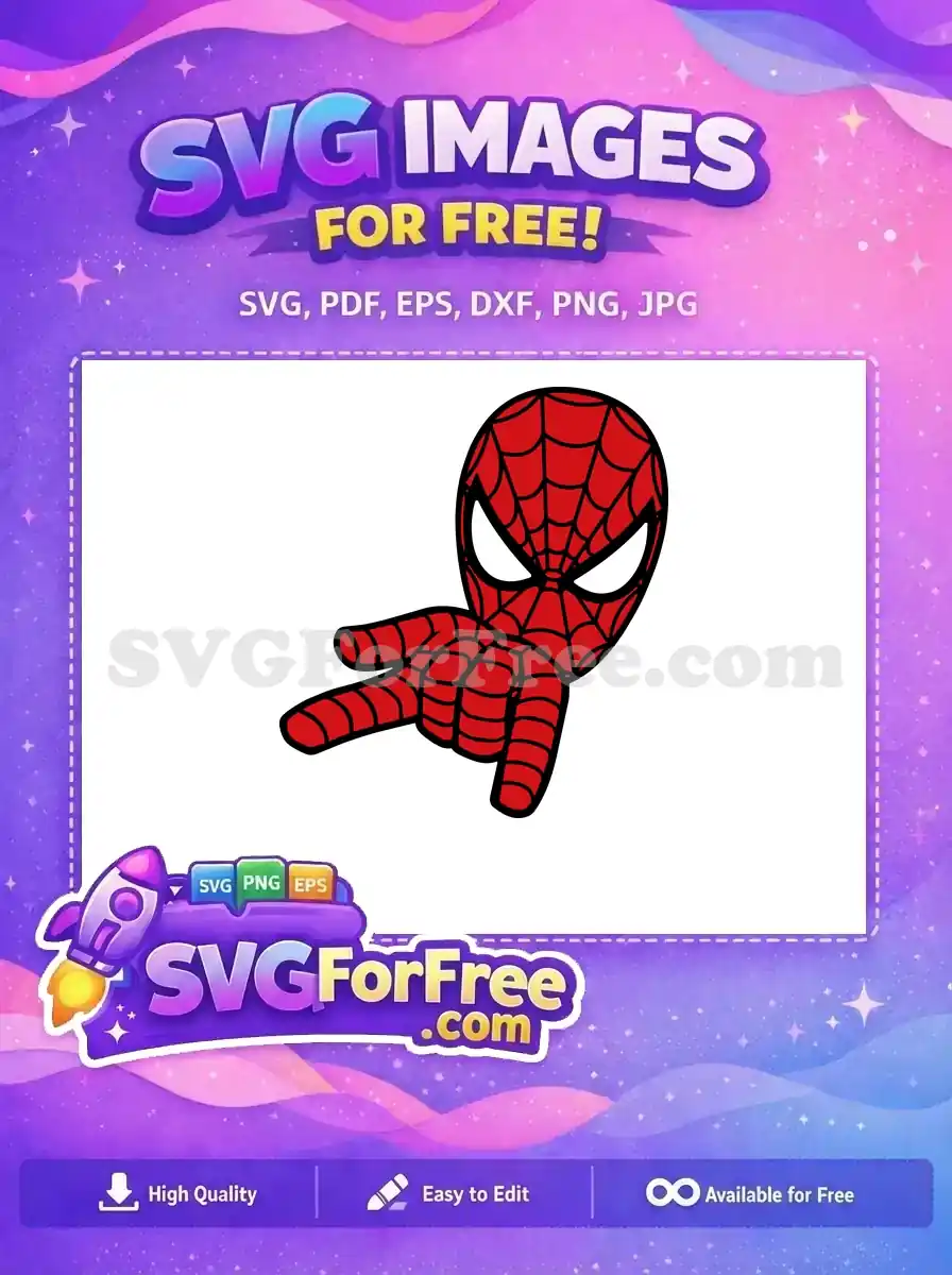 Free Red Pointing Free Mask Spiderman Movie Free SVG