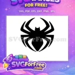 Free Spider Emblem Free Black Silhouette Spiderman Free SVG - Instant Download