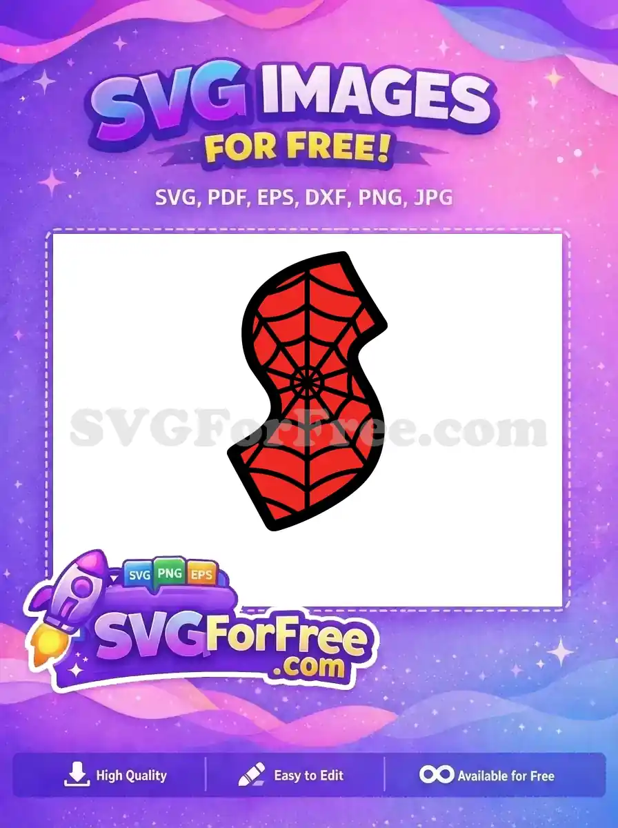 Free Red Web Free Black Lines Spiderman Free SVG 2