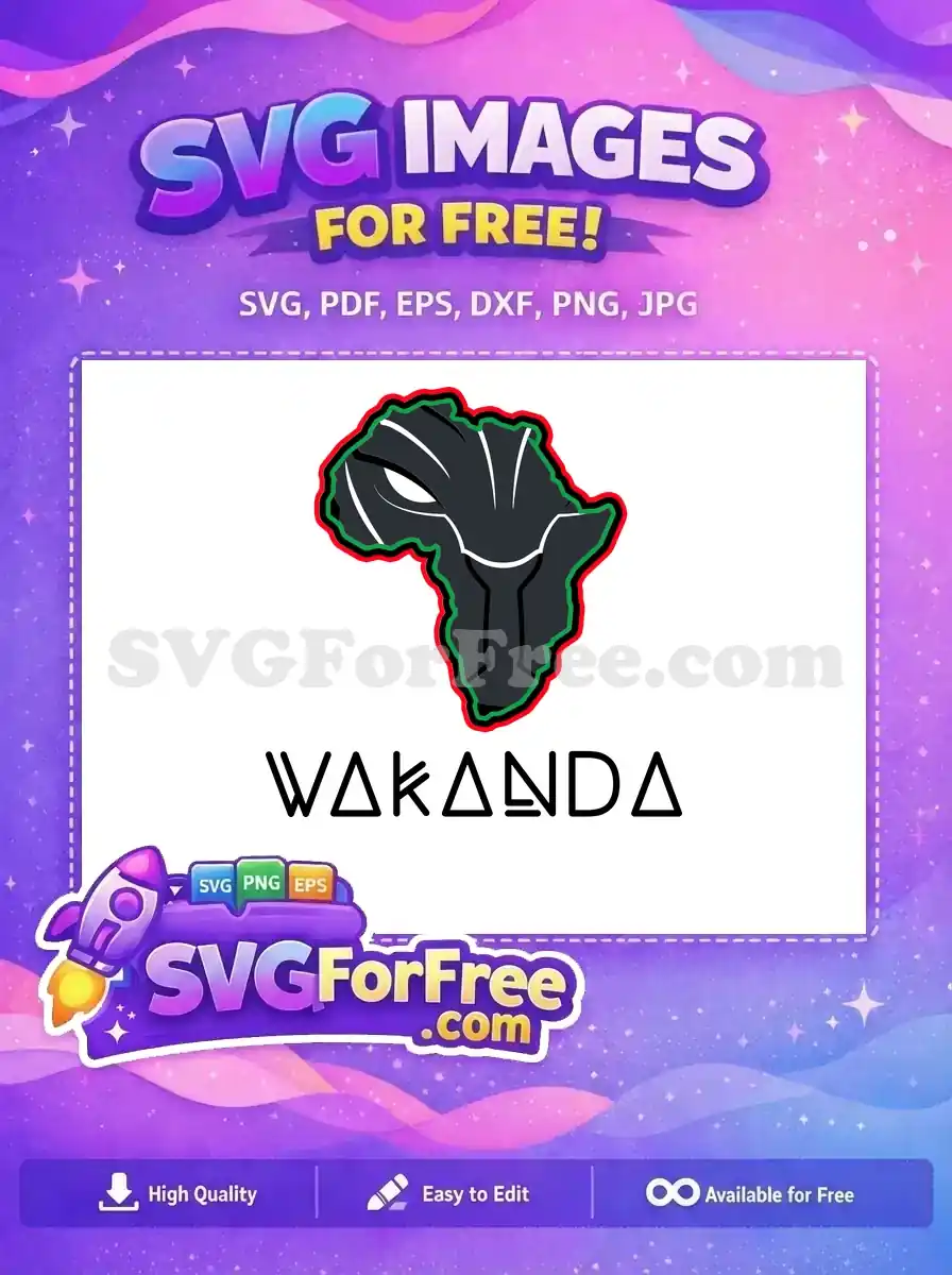 Free Wakanda Africa Map Free Black Panther Character Movie Free SVG