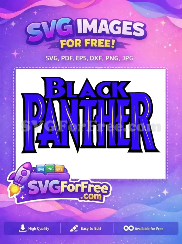 Free Blue Black Panther Free Comic Logo Movie Free SVG Free Blue Black Panther Free Comic Logo Movie Free SVG