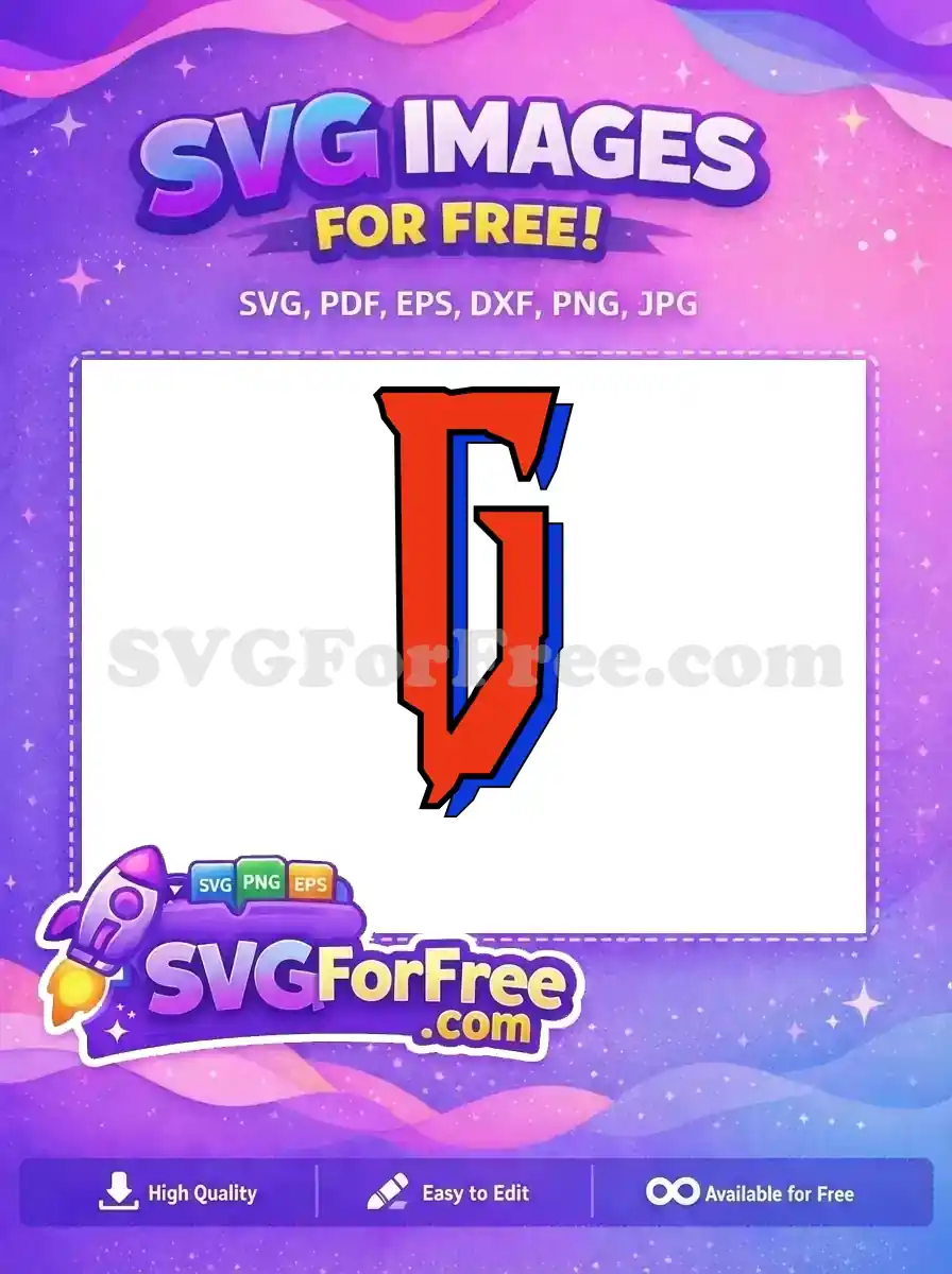 Free Red Blue Letter G Free Spiderman Logo Free SVG