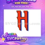 Free Red Blue Letter H Free Spiderman Font Free SVG - Instant Download