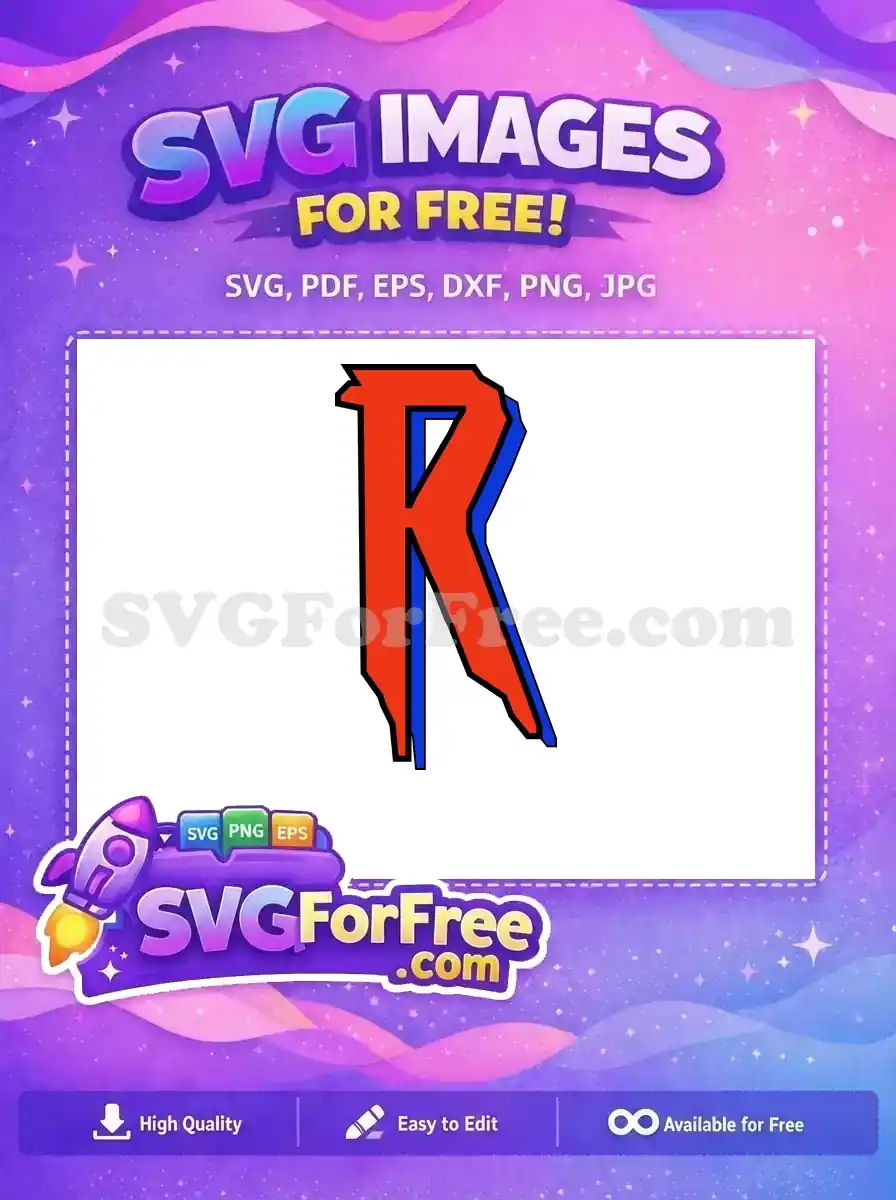 Free Red Letter R Free Spiderman Font Initial Free SVG