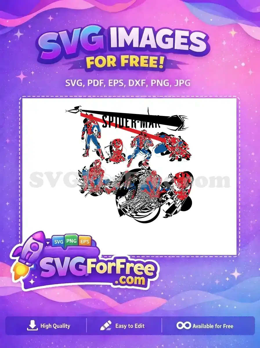 Free Leaping Pose Free Crouching Silhouette Spiderman Free SVG