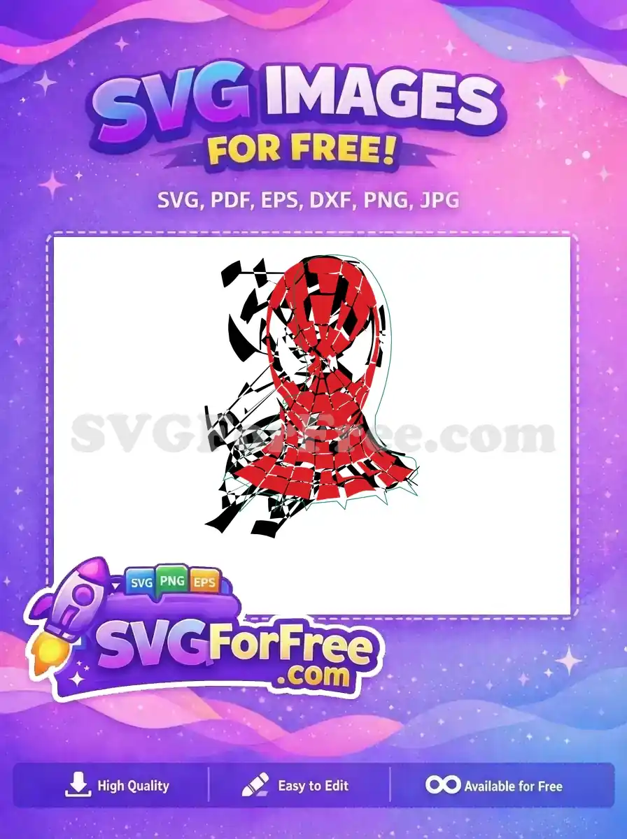 Free Masked Hero Free Red Spiderman Face Free SVG
