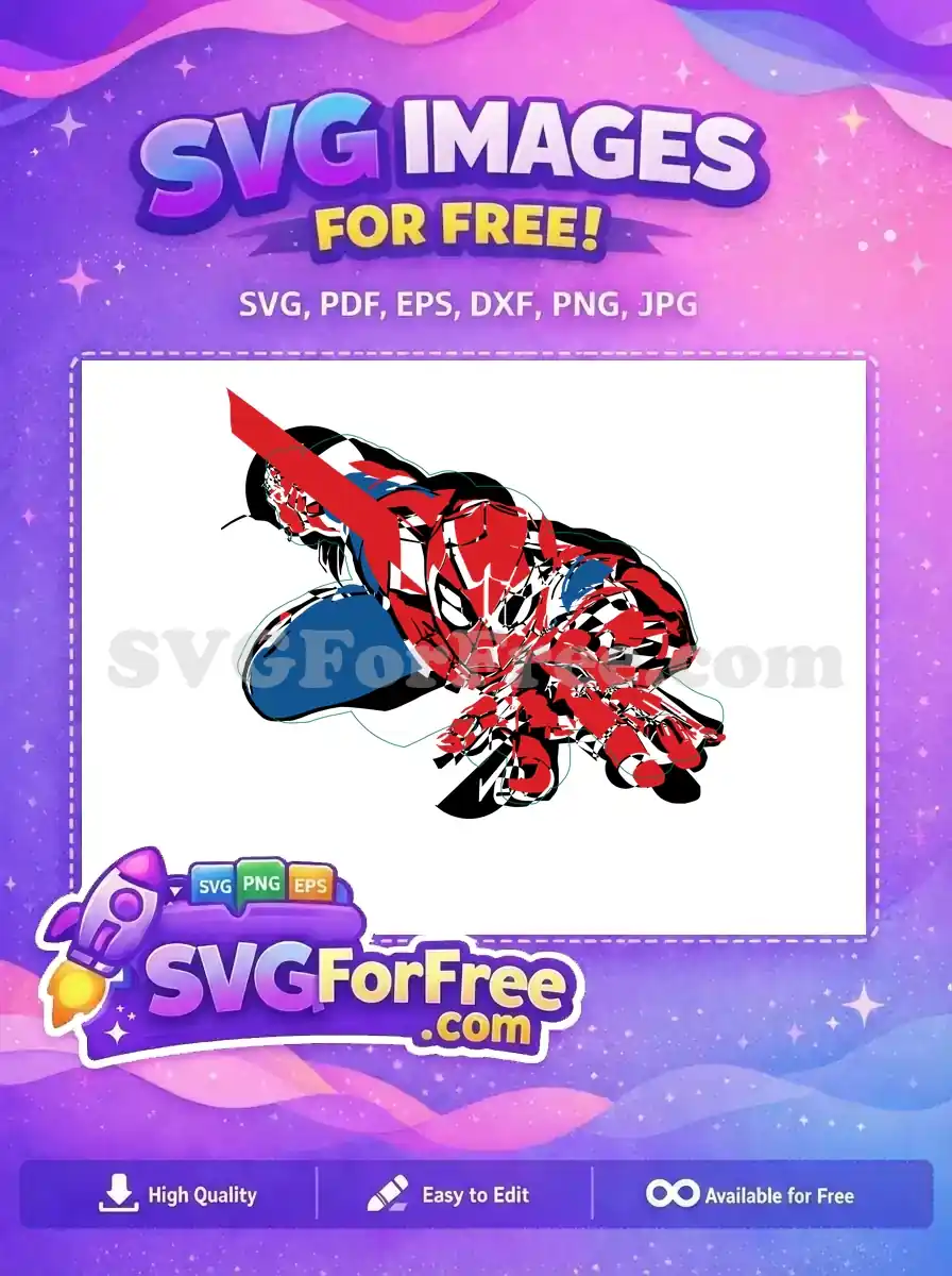 Free Red Blue Spiderman Free Dynamic Pose Movie Free SVG