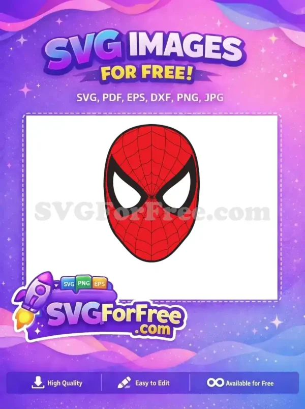 Free Red Mask Free Black Webbing Spiderman Free SVG 2