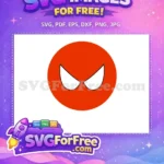 Free Angry White Eyes Free Red Circle Spiderman Free SVG - Instant Download