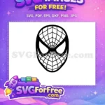 Free Spiderman Mask Free Black Webbing Spiderman Free SVG - Instant Download