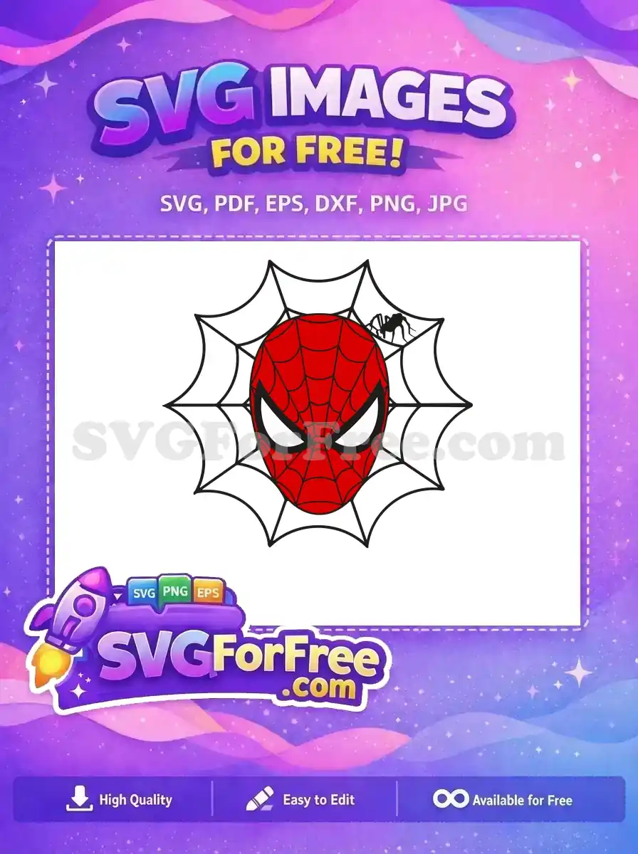Free Red Mask Free Spiderman Web Black Spider Free SVG