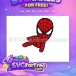 Free Pointing Spiderman Free Red Webbed Mask Spiderman Free SVG - Instant Download