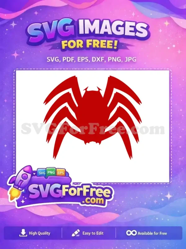 Free Detailed Red Spider Free Emblem Spiderman Free SVG