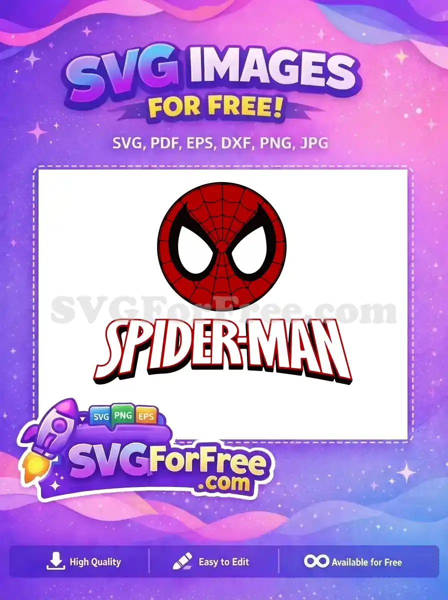 Free Red Web Free Black Outline Spiderman Free SVG 2