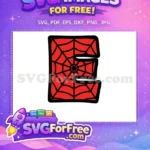 Free Red Web Free Spiderman Web Letter E Free SVG - Instant Download