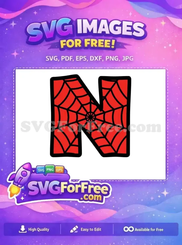 Free Letter N Free Red Spiderman Web Free SVG Free Letter N Free Red Spiderman Web Free SVG