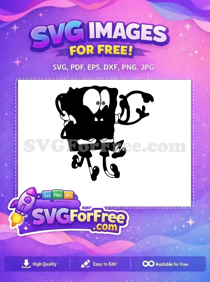 Free Goofy Eyes Free Dancing Pose SpongeBob Free SVG