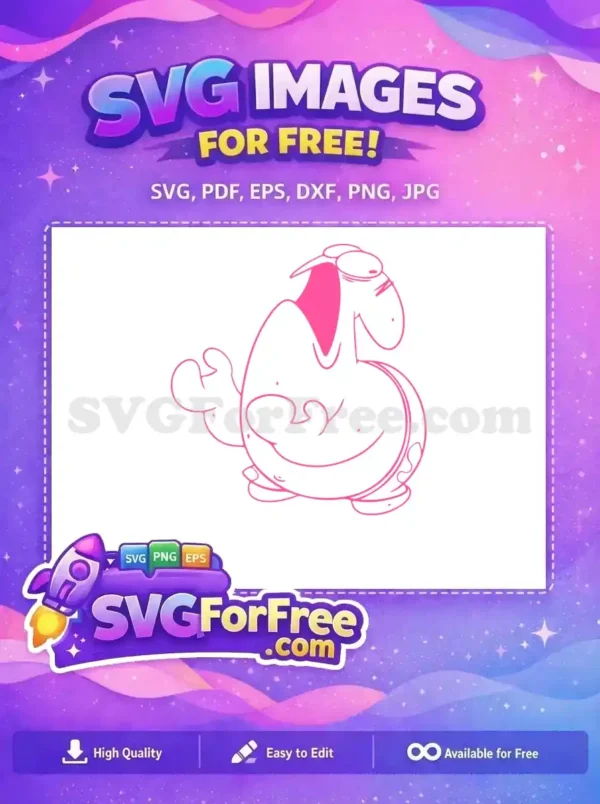 Free Pink Patrick Star Fish Free Goofy Cartoon Spongebob Free SVG