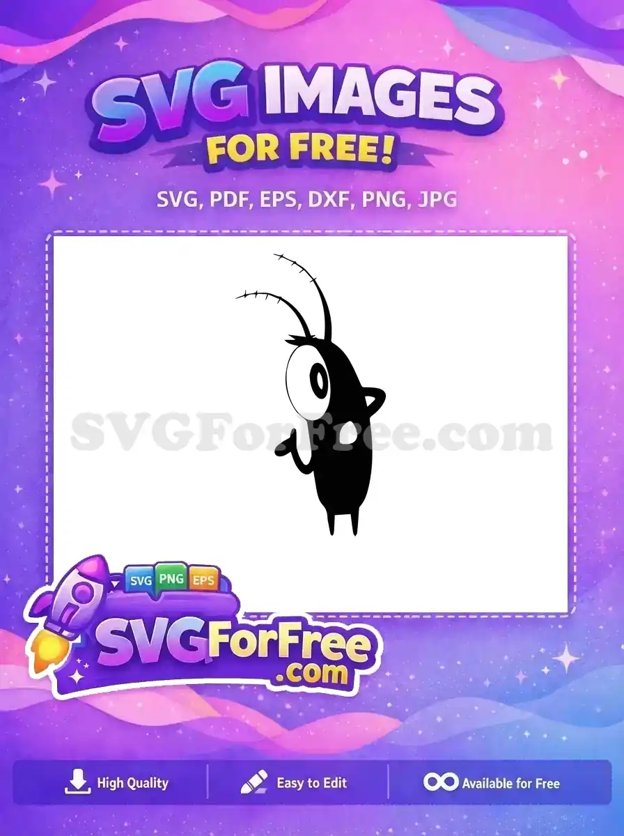 Free Black Plankton Free Single Eye SpongeBob Free SVG