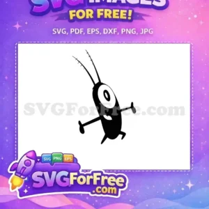 Free Black Plankton Free One-Eyed SpongeBob Free SVG