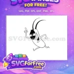 Free Evil Plankton Free Running Pose SpongeBob Free SVG - Instant Download