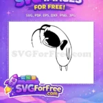 Free Black Outline Free Sad Patrick SpongeBob Free SVG - Instant Download