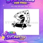 Free Sitting Pose Free SpongeBob SquarePants Cartoon Free SVG - Instant Download