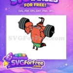 Free Angry Larry Lifting Weights Free SpongeBob Free SVG - Instant Download