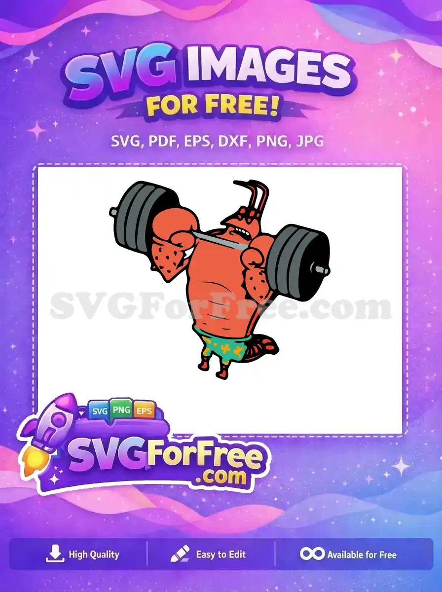 Free Angry Larry Lifting Weights Free SpongeBob Free SVG