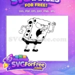 Free Angry Expression Free Fist Raised SpongeBob Free SVG 1 - Instant Download