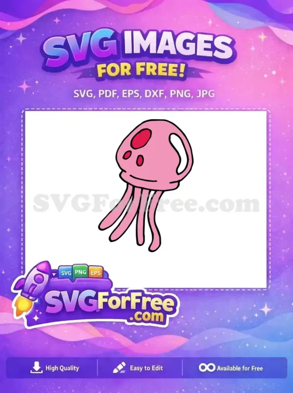 Free Pink Jellyfish Free Cartoon Tentacles Spongebob Free SVG Free Pink Jellyfish Free Cartoon Tentacles Spongebob Free SVG