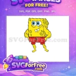 Free Muscular Spongebob Free Red Shorts Spongebob Free SVG - Instant Download