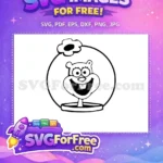 Free Smiling Sandy Cheeks Free Underwater Helmet SpongeBob Free SVG - Instant Download