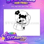 Free Sandy Cheeks Upset Free Astronaut Helmet SpongeBob Free SVG - Instant Download
