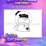 Free Astronaut SpongeBob Free Cartoon Space Free SVG - Instant Download