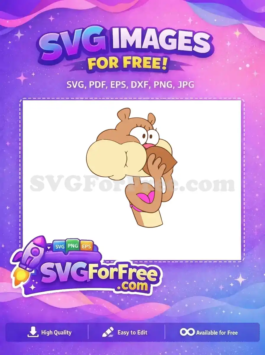 Free Sandy Cheeks Eating Free Nut SpongeBob Free SVG