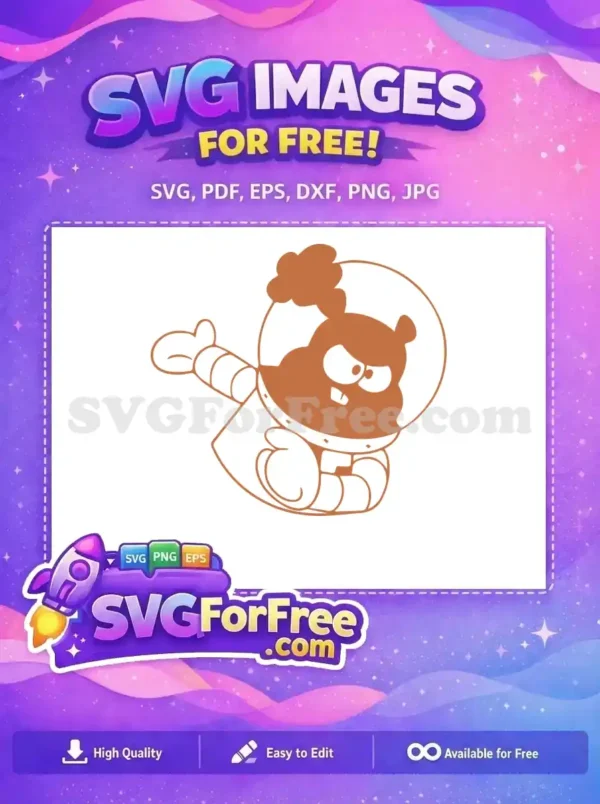 Free Sandy Cheeks Angry Face Free Astronaut Suit Spongebob Free SVG