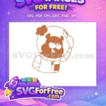 Free Confused Sandy Cheeks Free Astronaut Outfit SpongeBob Free SVG - Instant Download