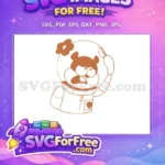Free Scared Sandy Cheeks Free Astronaut Outfit SpongeBob Free SVG - Instant Download
