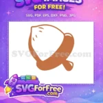 Free Patrick Star Acorn Free SpongeBob Cartoon Halloween Free SVG - Instant Download