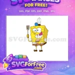 Free Smiling Chef Free Burger and Spatula SpongeBob Free SVG - Instant Download