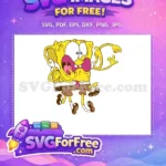 Free Shocked Expression Free Pink Tongue SpongeBob Free SVG - Instant Download