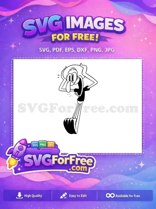 Free Squidward Yelling Free Black White SpongeBob Free SVG Free Squidward Yelling Free Black White SpongeBob Free SVG
