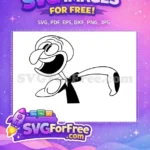 Free Squidward Laughing Free Black Tie SpongeBob Free SVG - Instant Download