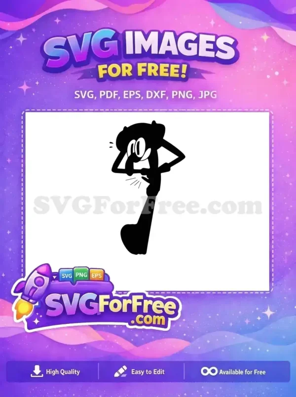 Free Squidward Annoyed Expression Free Hands on Hips Cartoon Free SVG