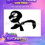 Free Squidward Tentacles Smiling Free Black Silhouette Spongebob Free SVG - Instant Download
