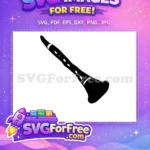 Free Black Clarinet Free Musical Instrument SpongeBob Free SVG - Instant Download