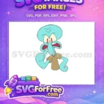 Free Angry Squidward Free Cartoon Expression SpongeBob Free SVG - Instant Download