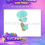 Free Smirking Squidward Free Crossed Arms SpongeBob Free SVG - Instant Download